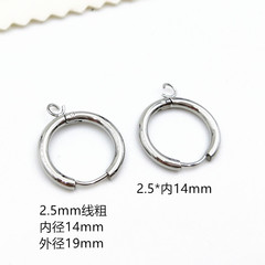 Dongguan Korean version stainless steel round earrings, vacuum electroplating round earrings, titanium steel fashionable earrings