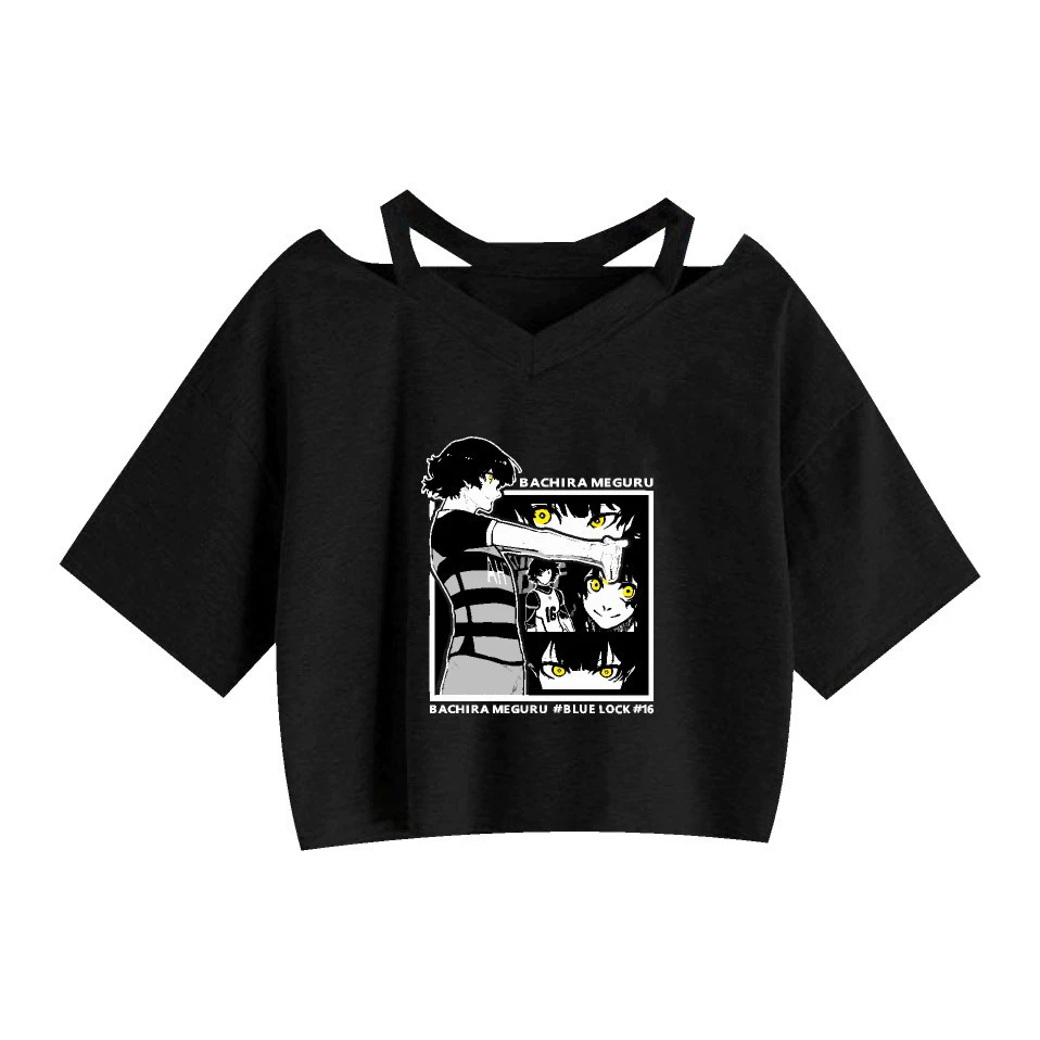 Синий тюремный аниме с принтом случайный свободный слинг с открытыми плечами сексуальная девушка с короткими рукавами летом трансграничный новый