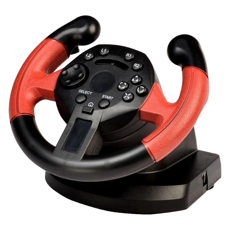 Mini Ps3/PC todo en un volante de carreras de simulación de conducción juego manejar vibración juego volante