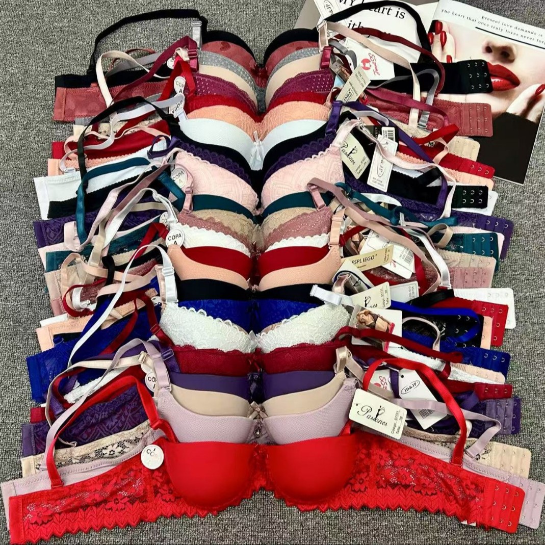 stock de bajo precio de alta calidad mezcla ropa interior damas pechos pequeños se reúnen puro deseo no vacío taza de brassiere para estudiantes de niñas