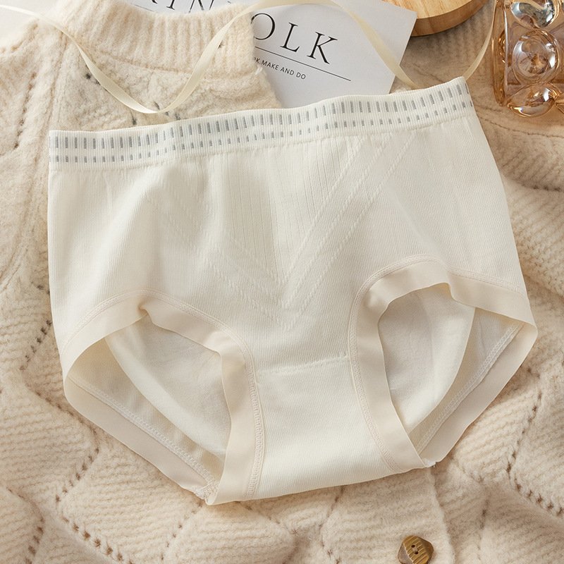 Ropa interior de las mujeres de algodón entrepierna mediados de cintura de verano delgada chica gordita triángulo pantalones cortos cabeza sin costuras niñas más ropa interior de tamaño