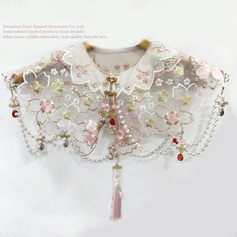 Children's 42cm collar special shawl fashion graduation gown 2024 new style ancient costume false collar tassel cloud shoulder