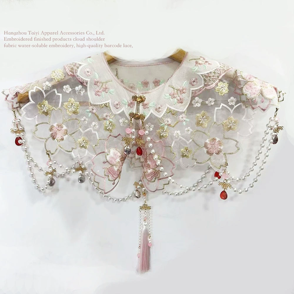 Детский воротник 42 см специальный платок модный костюм 2024 новый костюм поддельный воротник с кисточкой