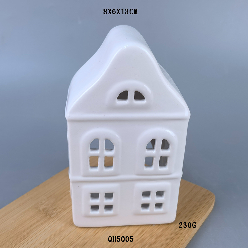 Galvanoplastia Navidad cerámica decoración de la casa hueco LED vela habitación media temperatura porcelana blanca titular de la vela decoración de vacaciones