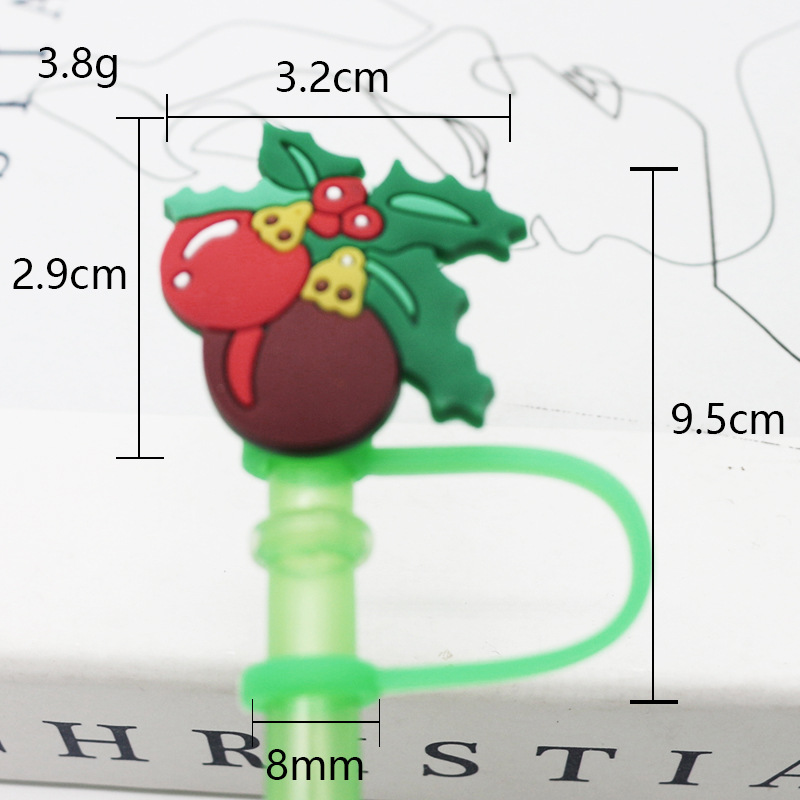 Tapa de paja Spot 7-8mm silicona linda mini muñeca parche tapón a prueba de polvo decoración de pajitas tapón a prueba de polvo