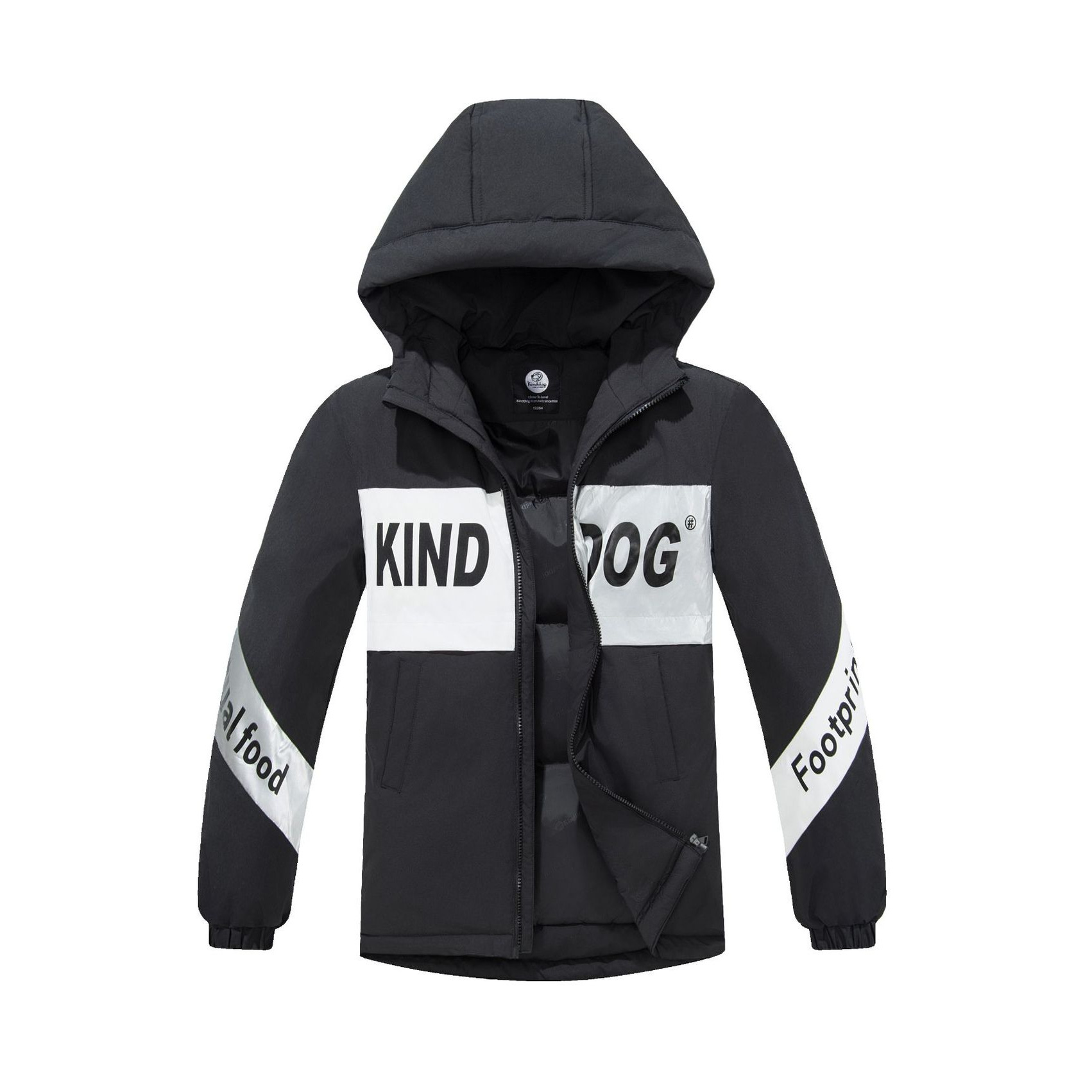 Boys' outdoor down jacket, waterproof and thickened windproof jacket, winter warm zip-up coat, down jacket.