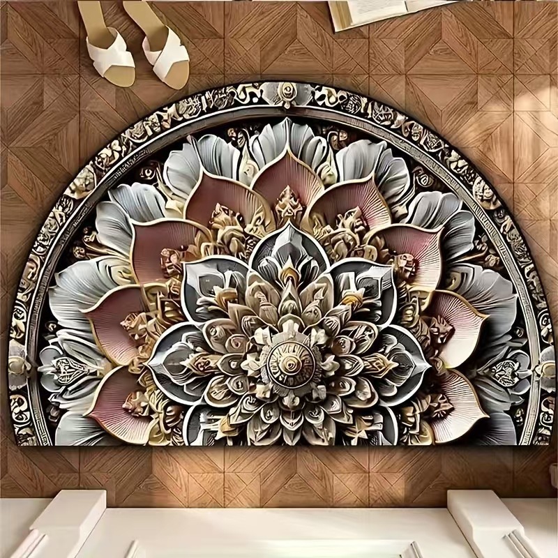 TEMU Amazon venta caliente transfronteriza tapete semicircular americano retro