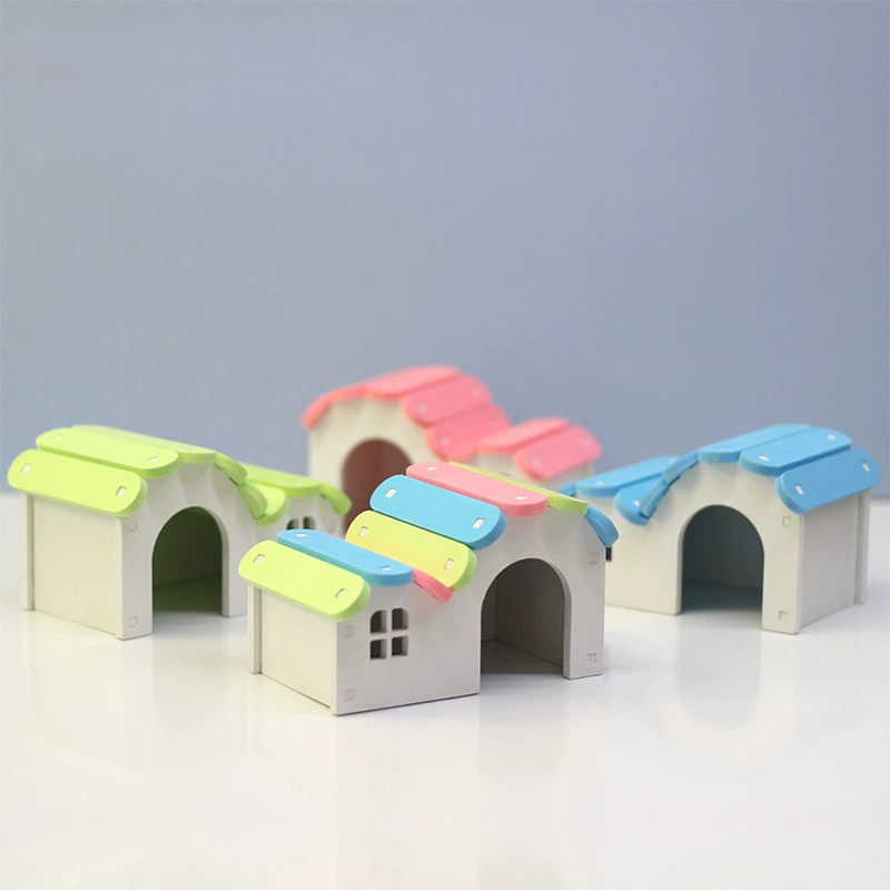 Фабрика оптом гнездо хомяка Золотой медведь спальная комната поставляет игрушки деревянный дом Радужное гнездо поставки хомяка