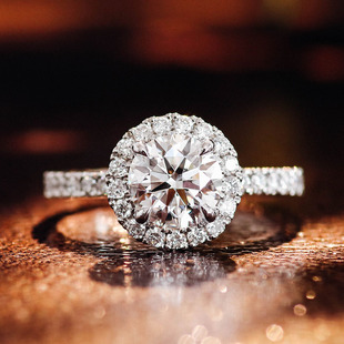 Ins Versatile Fashion Platinum Super Large 2 karat Light Luxury Cultivation Diamond Wedding Ring Proposal Ring with igi Certificate