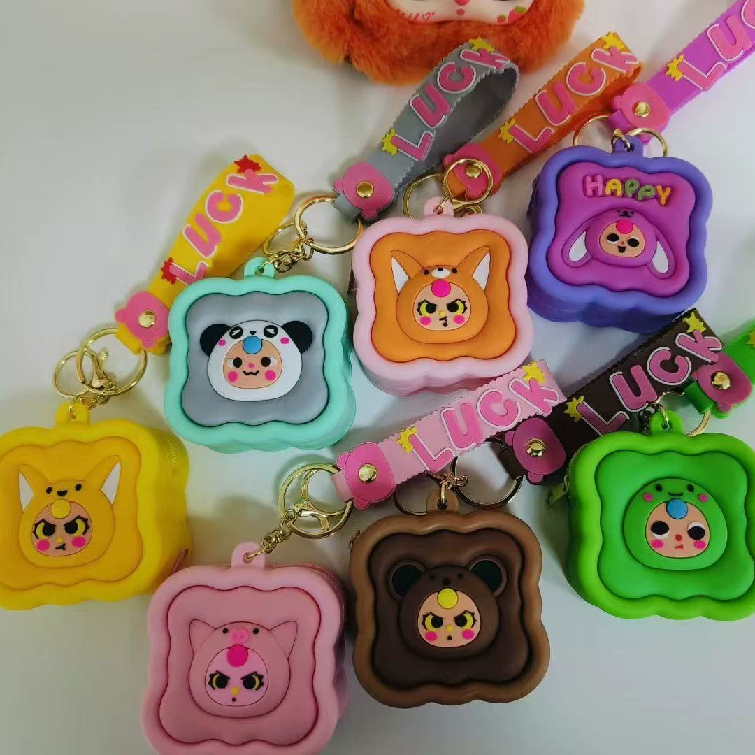 Cartoon wallet, bag, keychain for beloved