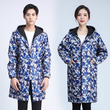 批发家用耐脏耐磨迷彩工作服罩衣大人男女保暖长袖围裙加厚罩衣