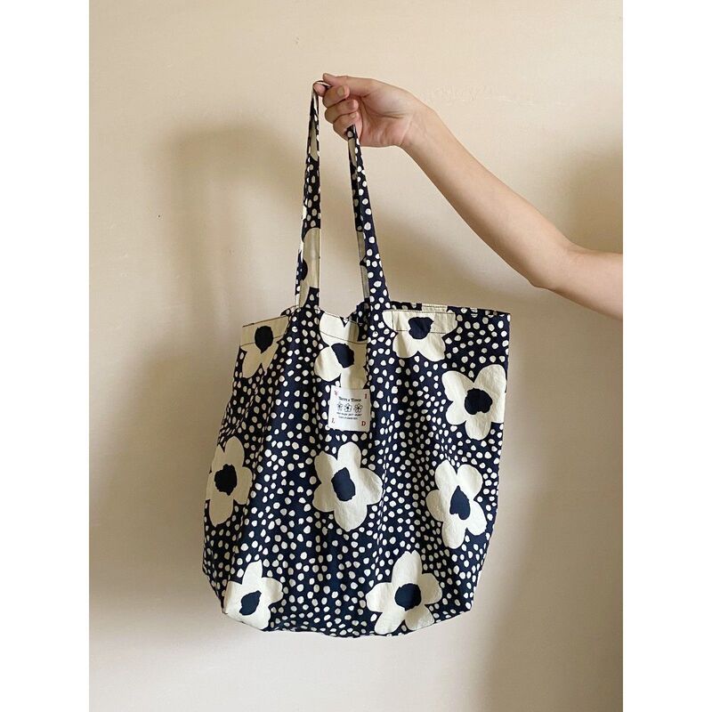 Wildfruhte Original Design Small Black Floral Textured One-Shoulder Printed Handbag