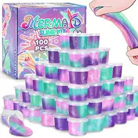 Slime Kit, Crystal Transparent & Glitter Slime, Soft Mud Putty, Multi-Pack 6–60 pcs