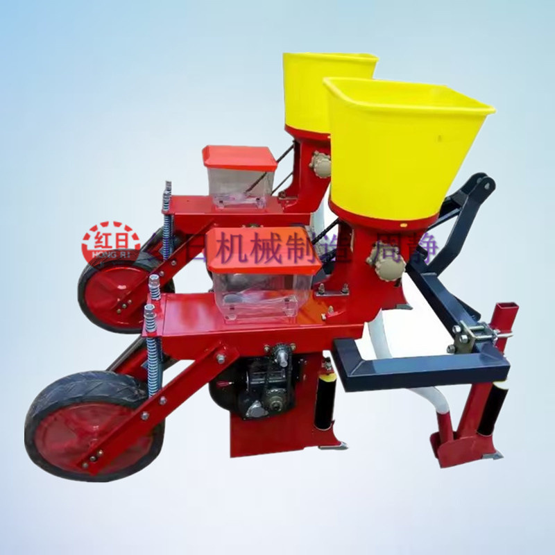 2行玉米播种机  精密施肥大豆播种机   四轮拖拉机悬挂黄豆播种机