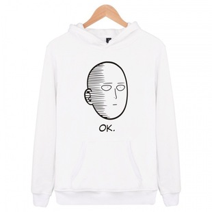 [In stock] cartoon one punch Superman sweater one hit male bald Qiyu teacher same round neck hooded sweater