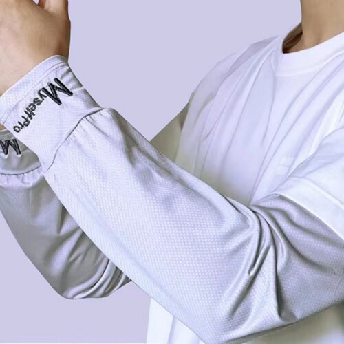 Loose large version men's summer sun protection embroidered ice sleeves UV protection unisex ice sleeves