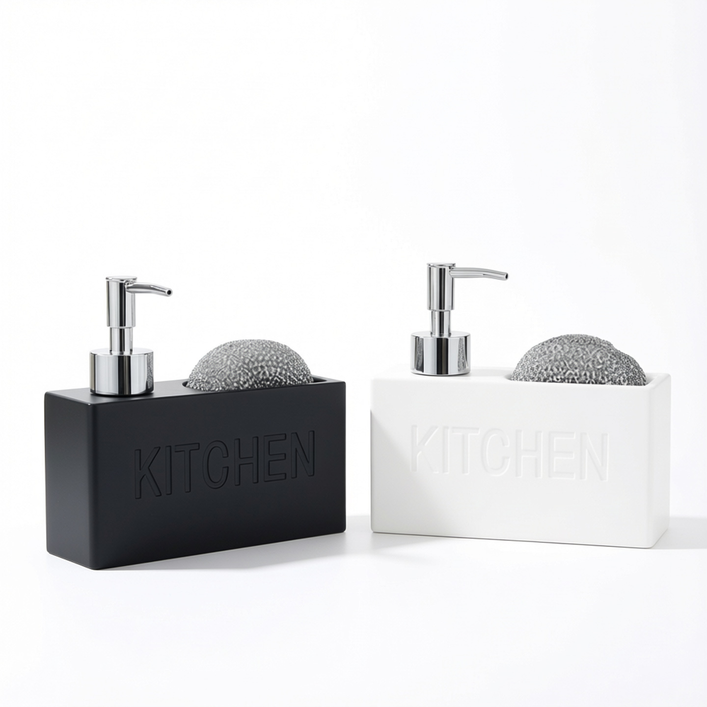 Botella de jabón de cocina, detergente, dispensador de loción, bola de limpieza de baño, soporte de esponja, caja de almacenamiento