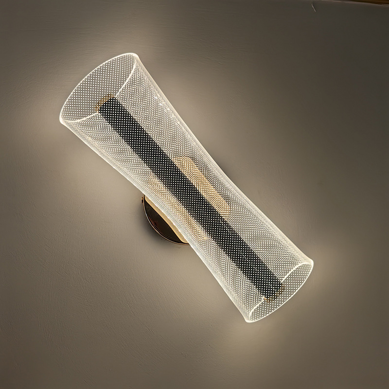 Luz de fondo acrílico luz de fondo pasillo moderno cabecera cama lujosa lámpara de pared hotel escalera simple sala de estar Yak