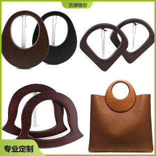 Manufacturer's Classy Professional Customized Oval Handle Peach Heart Wood Handle Solid Wood Handle Goose Egg Shaped Handle Customized Model