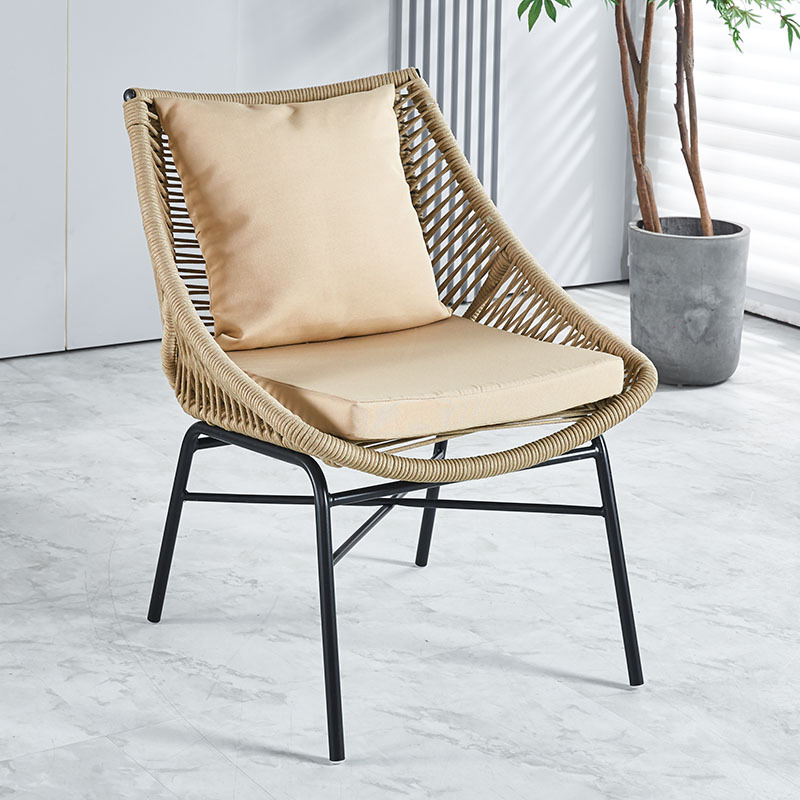 Oliphan yarn woven tables and chairs, indoor and outdoor backrests, casual rattan sofas and chairs, balcony courtyard imitation rattan chairs 3