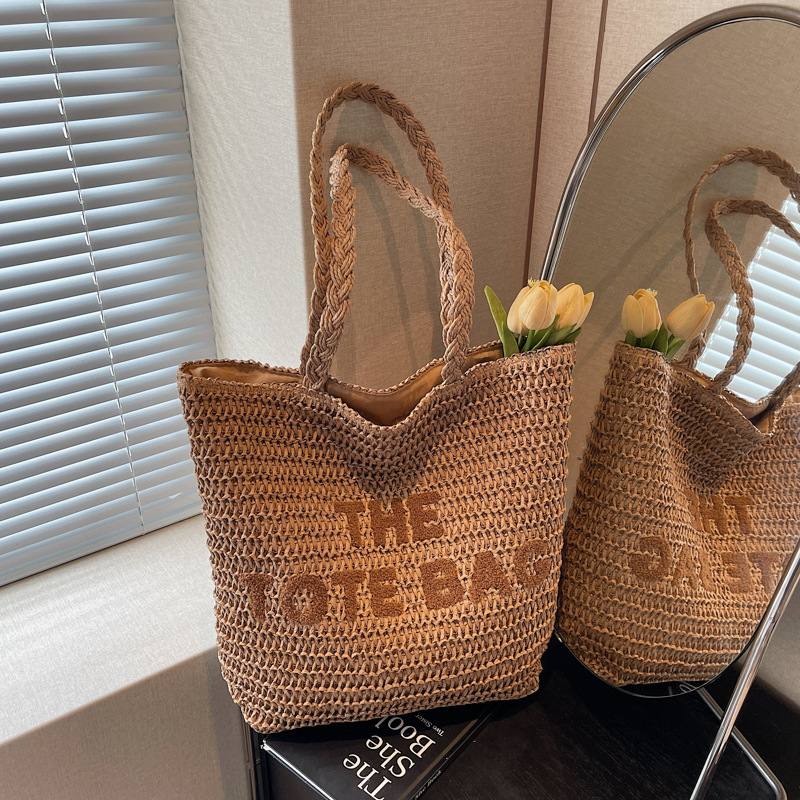 2025 New Summer Style, Simple and Fashionable Large-Capacity Bag, Casual and Trendy Women's Shoulder Tote Bag