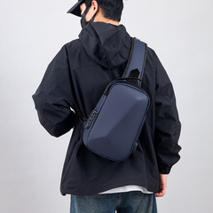 大容量戶外騎行斜挎包男士多功能usb充電單肩包 商務簡約百搭胸包