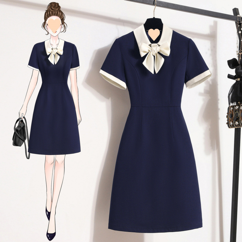 职业装连衣裙女夏季园服幼师教师师酒店前台珠宝店工作服工装