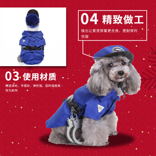 Meiqi Pet Products Old Man Christmas Pet Knitted Sweater Pumpkin Transformation Costume Wizard Costume Dog Clothes