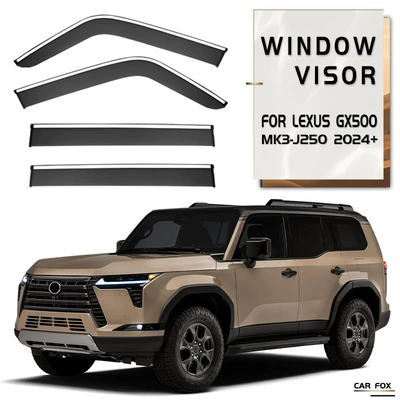 Rain shield – GX470 GX460 GX400 - standard-packing-without-logo-lexus-gx500gx550h-4pcs-mk3-j250-2024-pc-rain-shield-with-bright-strips