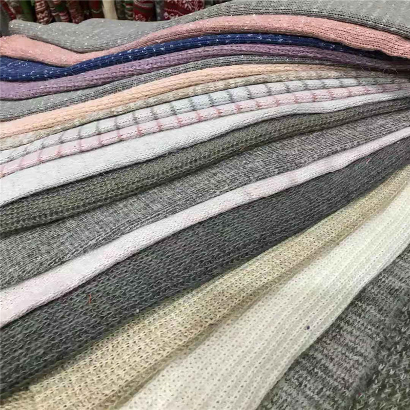 Jun Sheng houndstooth Woolen Flannel Fabric Autumn and winter knitting Jacquard weave Fabric Wool Jacquard weave cloth wholesale