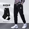 复古法兰绒休闲裤男 秋冬季潮范休闲时尚加绒加厚宽松型男士长裤|ms