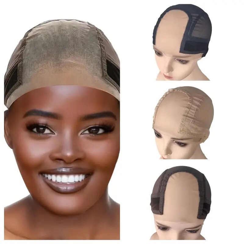 4 * 5U velvet lace wig net cap hook and loop hair net with elastic headgear foreign trade cross-border hot sale