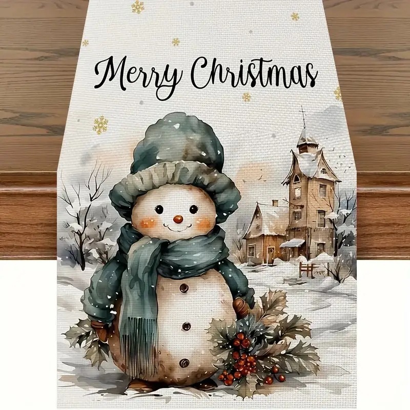 Transfronterizo 2024 Amazon nuevo muñeco de nieve de Navidad Santa linas bandejas de mesa bandejas de mesa de comedor de té