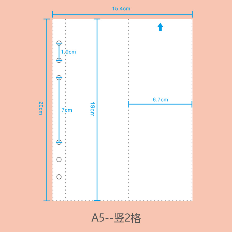 A5 reemplazo de álbum de hojas sueltas colección de bolsa de almacenamiento de tarjeta pequeña estrella de 3 pulgadas y 5 pulgadas 4-grid High transparente 6-hole bolsa de álbum de hojas sueltas