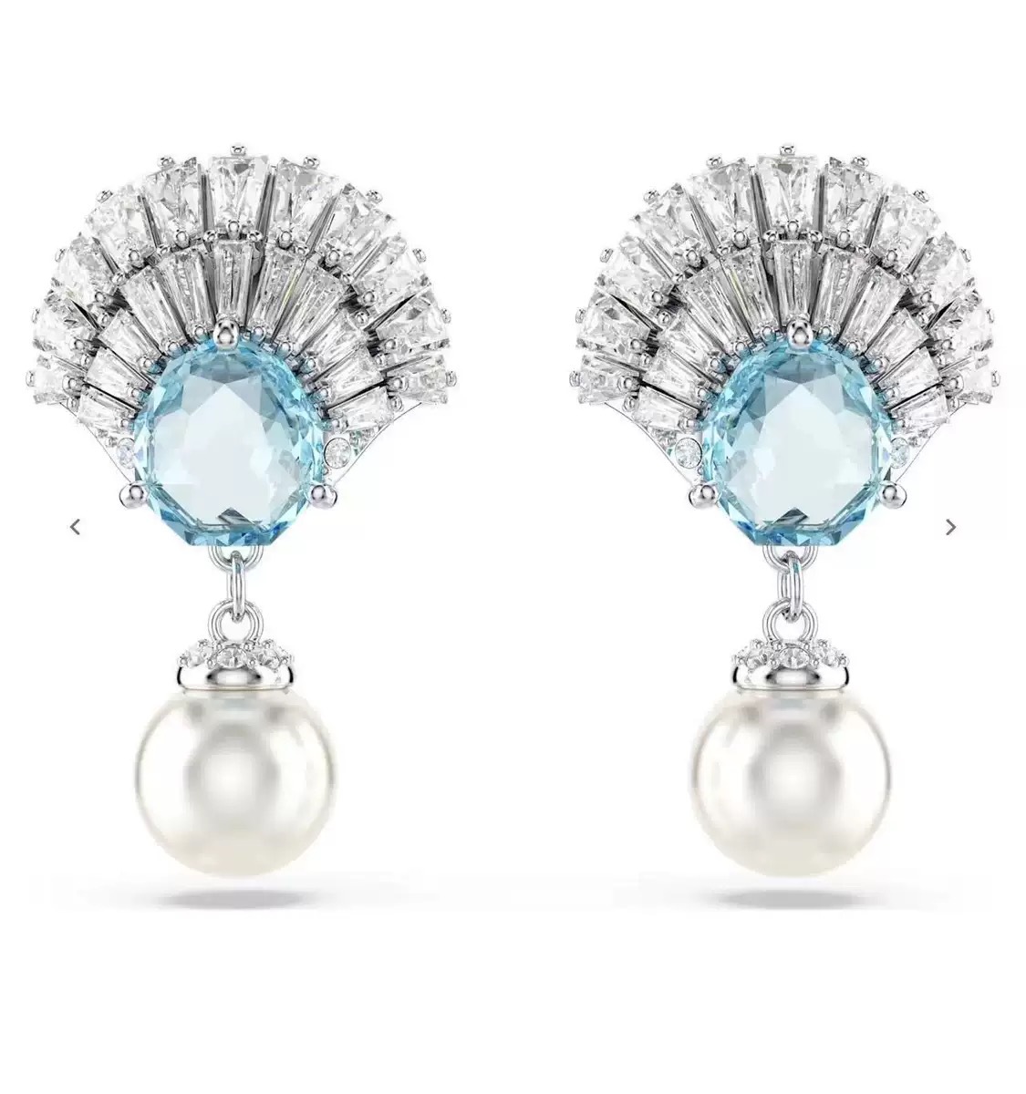 pendientes de concha azul