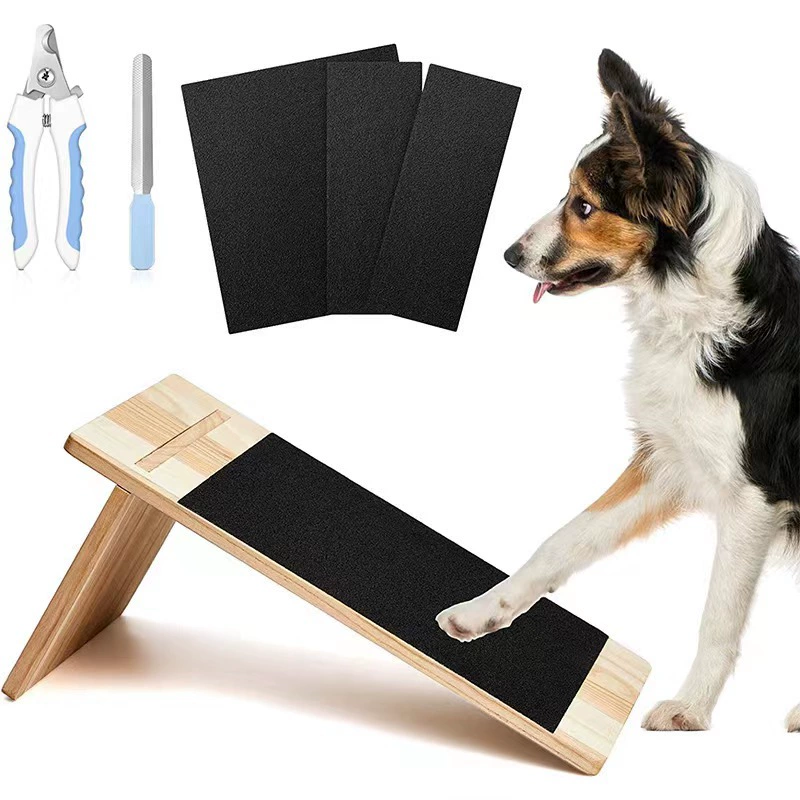 Собачья лапа Шлифовальный коврик для собак Носить пластину Шлифовка ногтей на ногах Шлифовка когтей Твердая древесина Pet Anti-Grab Plate