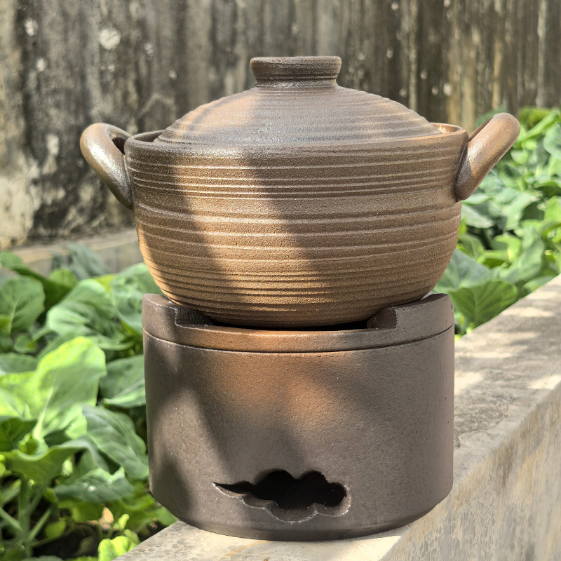 Large Clay Pot with No Glaze for Home Use, Suitable for Gas Stove, for Cooking Soup and Brewing Tea