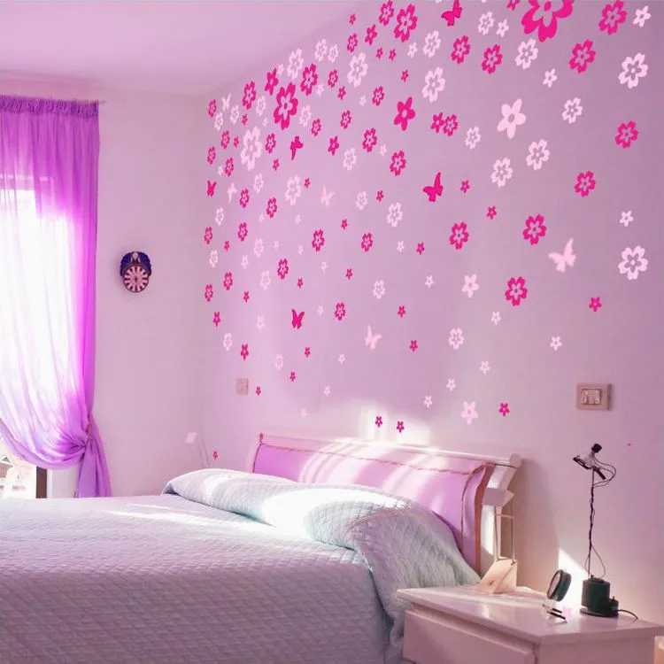 Small Flower 108 Wall Stickers Bedroom Warm Romantic Bedside Stickers Wall Stickers Dormitory Bedroom Wall Stickers