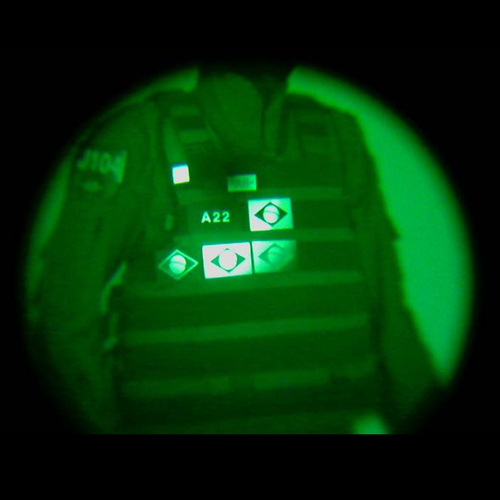 5*3IN beautiful size laser cutting reflective Velcro badge IR night identification stamp flag Velcro