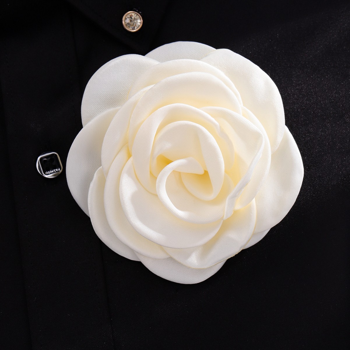 Kamelien Brosche Für Damen Handgefertigte Blumen Anstecknadel_voghion.com