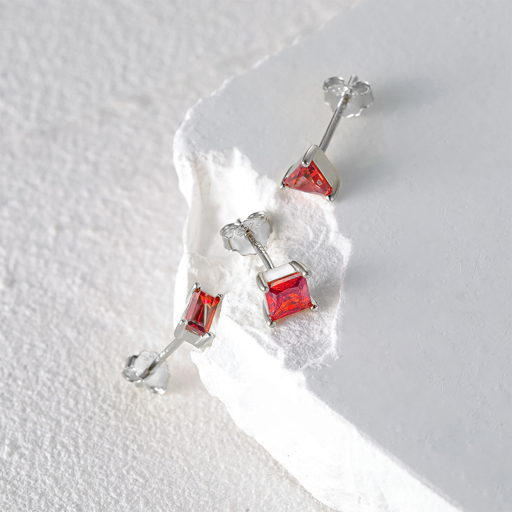 3g Weight Zircon Inlay Material Ear Studs Classification 3 Pieces Set Quantity Daily Occasion 925 Sterling Silver Material Geometric Pattern Women's Gender Plating, Inlay Design Simple Style Style 3 Pieces Set 925 Sterling Silver Zircon Geometric Ear Studs 28