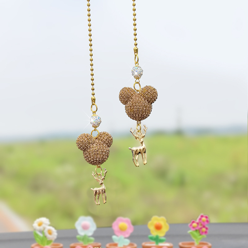 새로운 골드 더블 만화 머리 펜던트 사슴 사슴