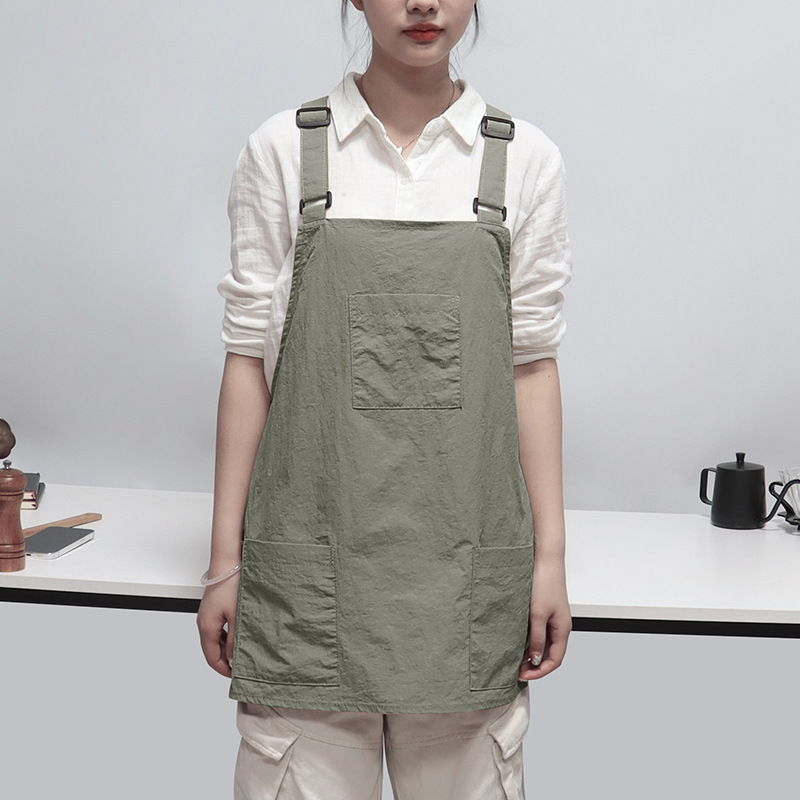 Delantal de nylon transfronterizo caballo clip ropa de trabajo cocina de moda casera coreana cintura hombre y mujer chaleco delantal impermeable