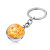 Planetary glossy crystal solar-powered, pendant, keychain