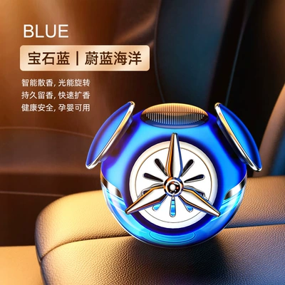 New solar car aromatherapy car odor removal car perfume lasting light fragrance car accessories ornaments for men (Perfplant seat) - sapphire-blue-ocean