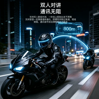 Motorcycle Helmet Headset Intercom, Fm Radio, Soft and Hard