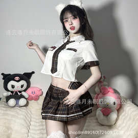 情趣内衣性感学生装cos制服诱惑jk短裙死库水激情服套装百褶裙