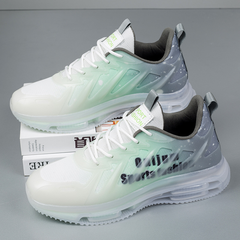 Zapatos de hombre de coco, superficie de malla transpirable, zapatos deportivos casuales, suela gruesa, aumento del colchón de aire, zapatos de moda de papá, venta al por mayor