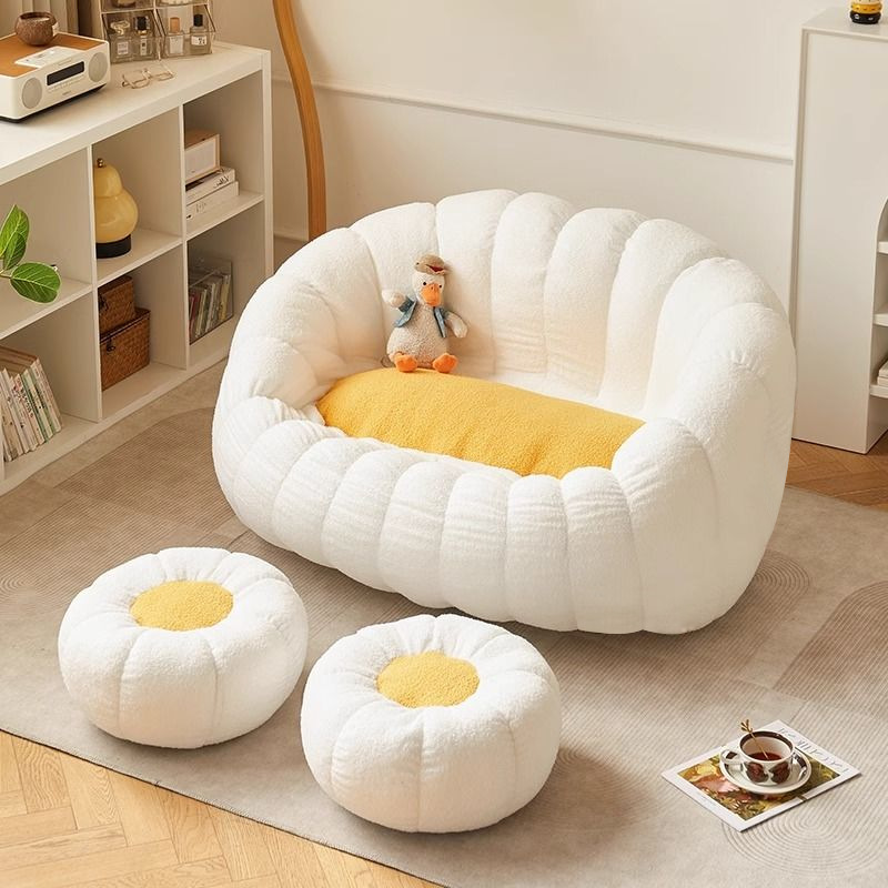 Lazy Sofa Bean Bag for Home Balcony, Trendy Leisure Recliner for Small Apartments, Bedroom Tatami Double or Single Small Sofa