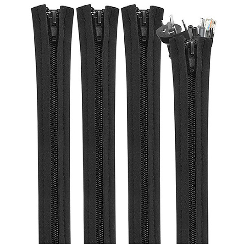 4PCS 길이 50cm4PCS 블랙 다이빙 소재 지퍼 와이어 슬리브